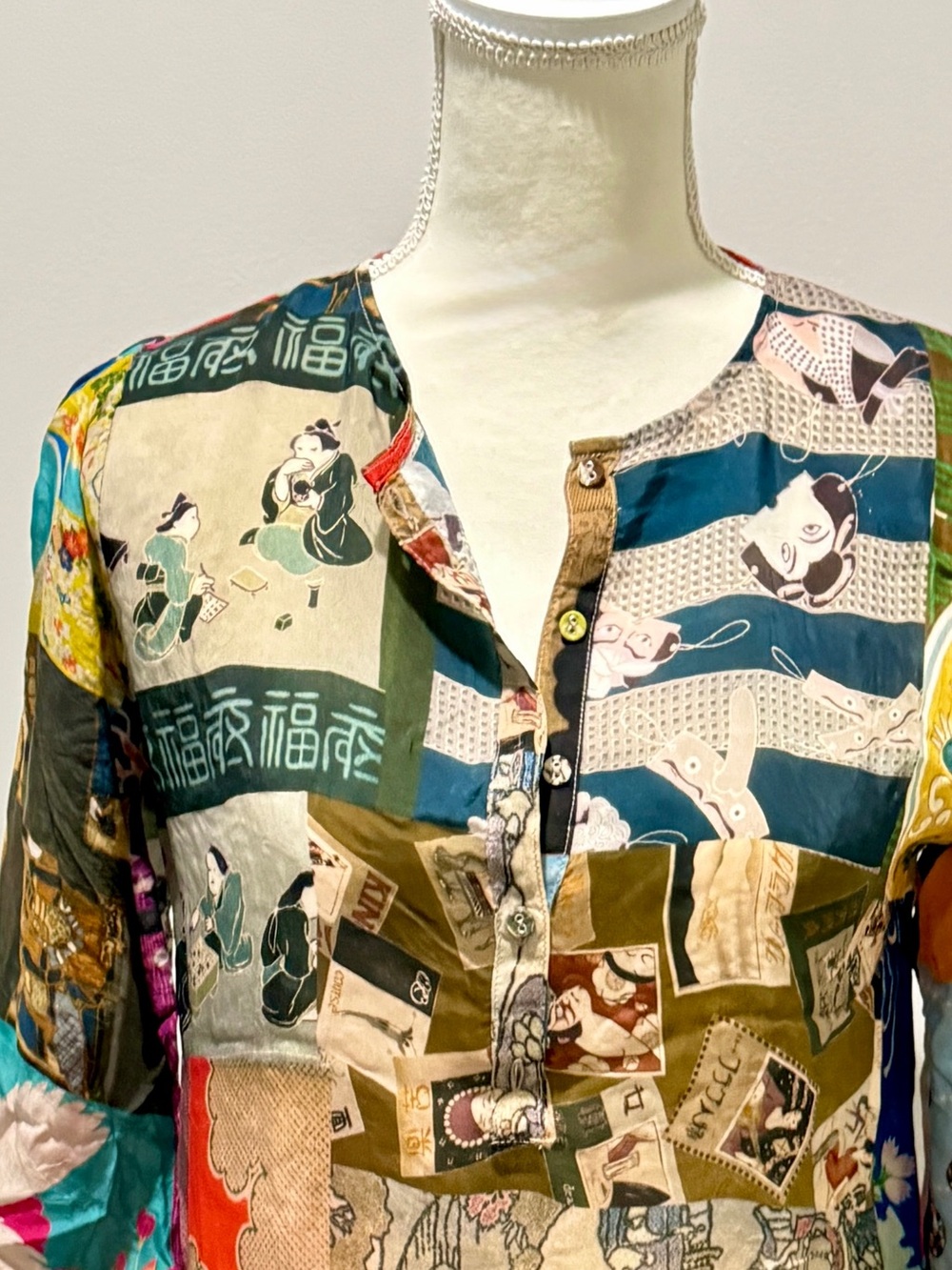 Johnny Was Vera Patchwork Art Tunic NWT Oversized XXS Boho - Picture 6 of 10